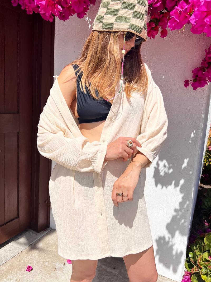 Oversized Linen Beach Shirt