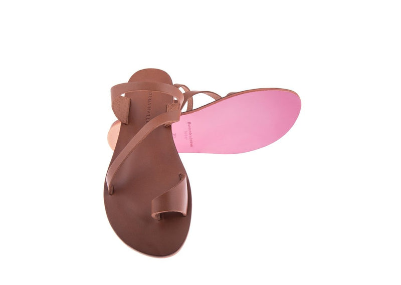 Gumbet - Brown - Bougainvilleas Sandals