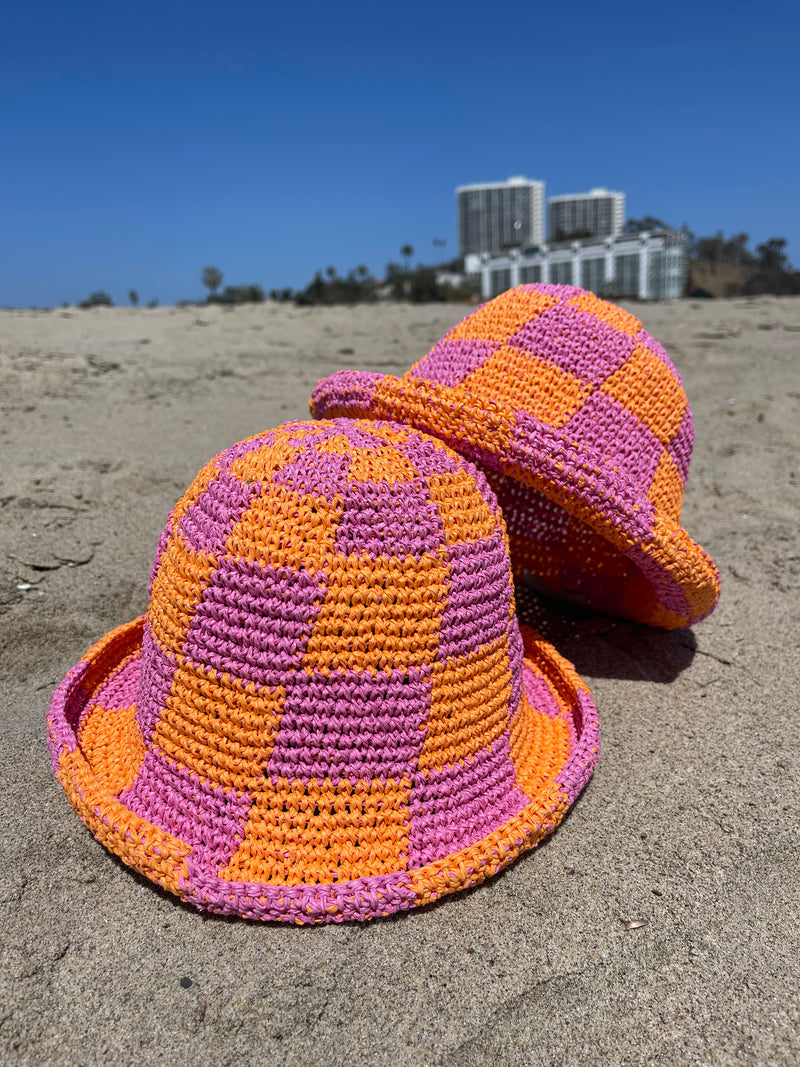 Luna Pink & Orange Bucket Hat