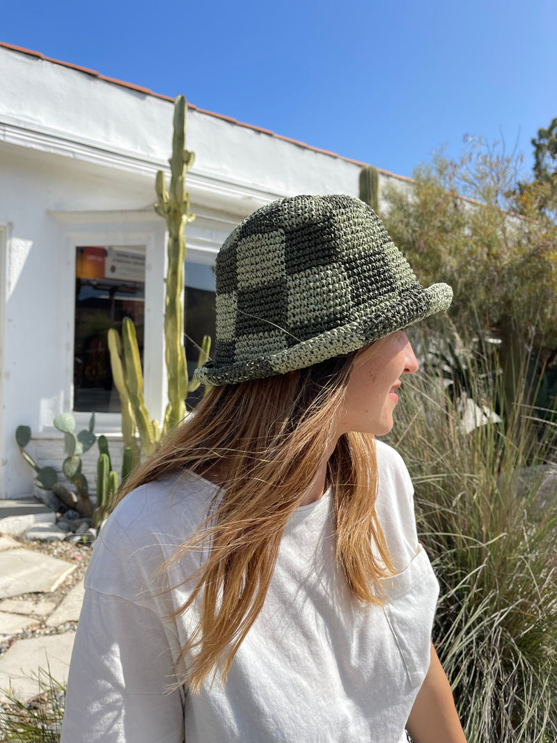 Luna Green & Khaki Bucket Hat