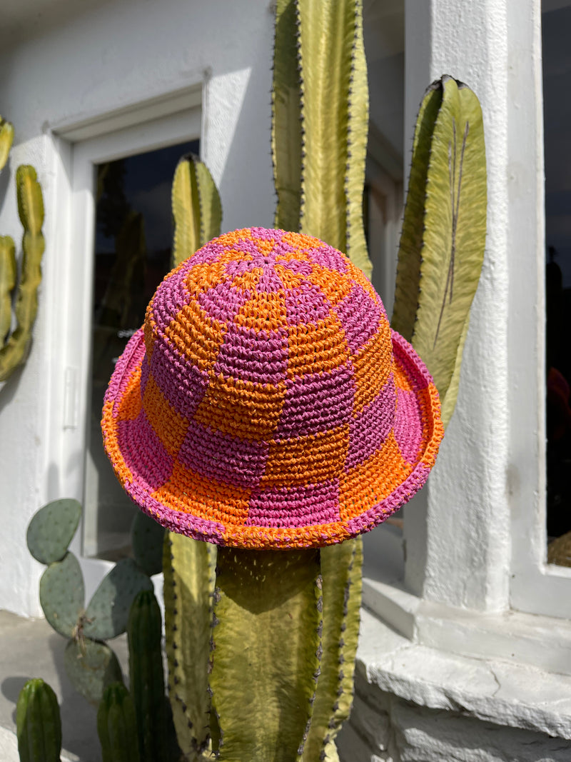 Luna Pink & Orange Bucket Hat