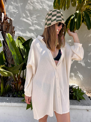 Oversized Linen Beach Shirt